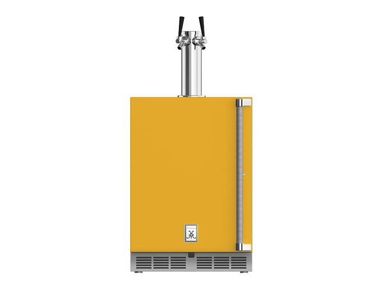 24" Hestan GFDS Series Outdoor Double Faucet Beer Dispenser - GFDSL242-YW