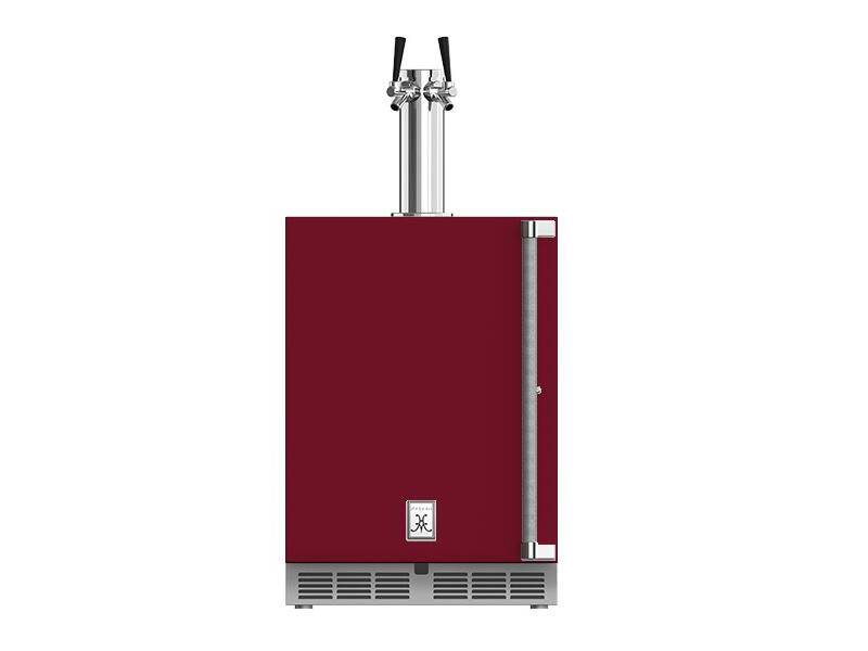 24" Hestan GFDS Series Outdoor Double Faucet Beer Dispenser - GFDSL242-BG