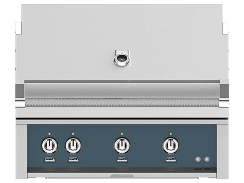 36" Hestan Outdoor Built-In Grill With Natural Gas in Pacific Fog - GABR36-NG-GG
