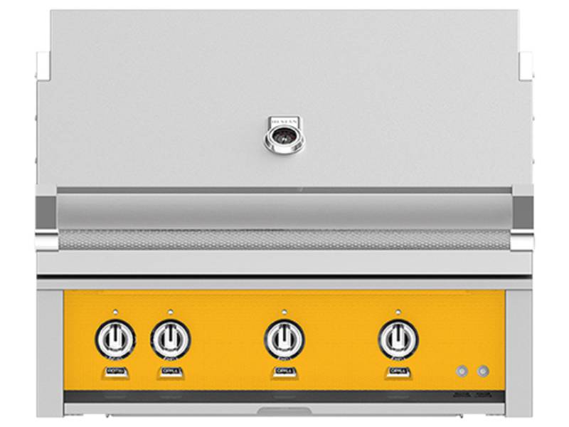36" Hestan Outdoor Built-In Grill With Natural Gas in Sol - GABR36-NG-YW