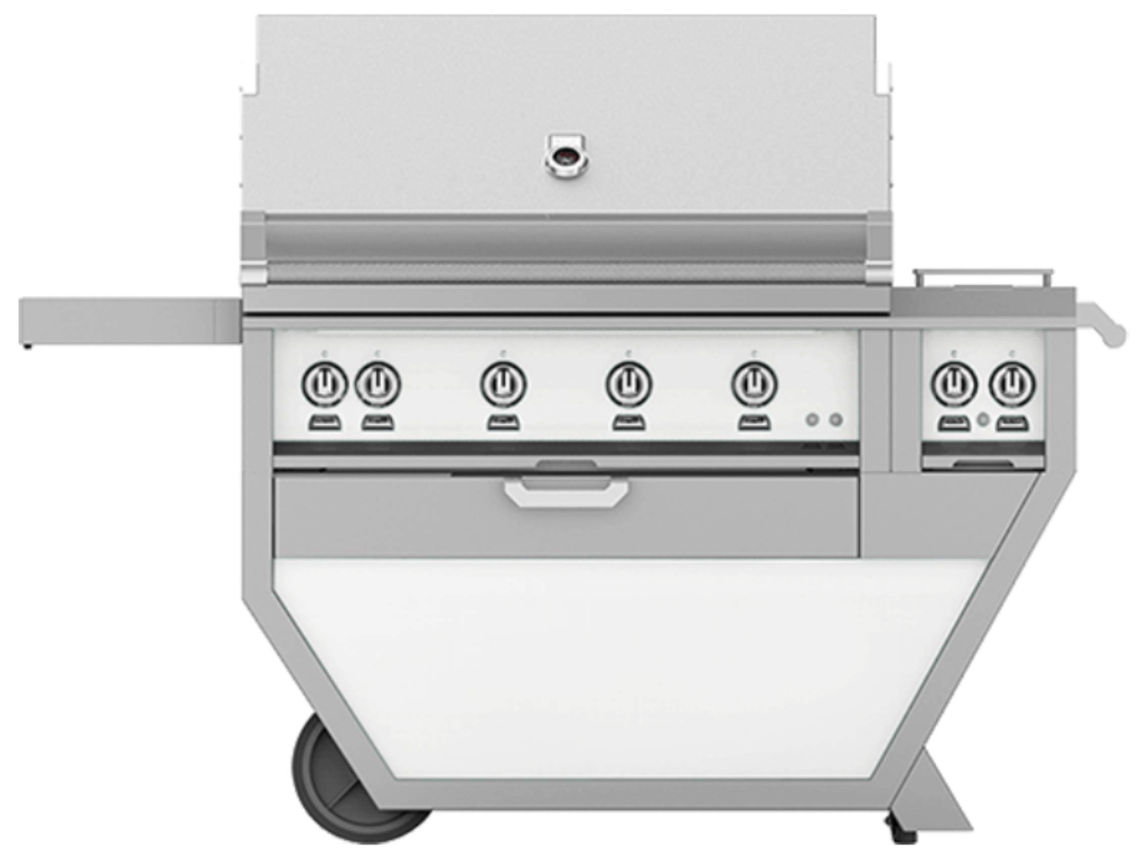 42" Hestan Outdoor Deluxe Natural Gas Grill With Double Side Burner - GSBR42CX2-NG-WH