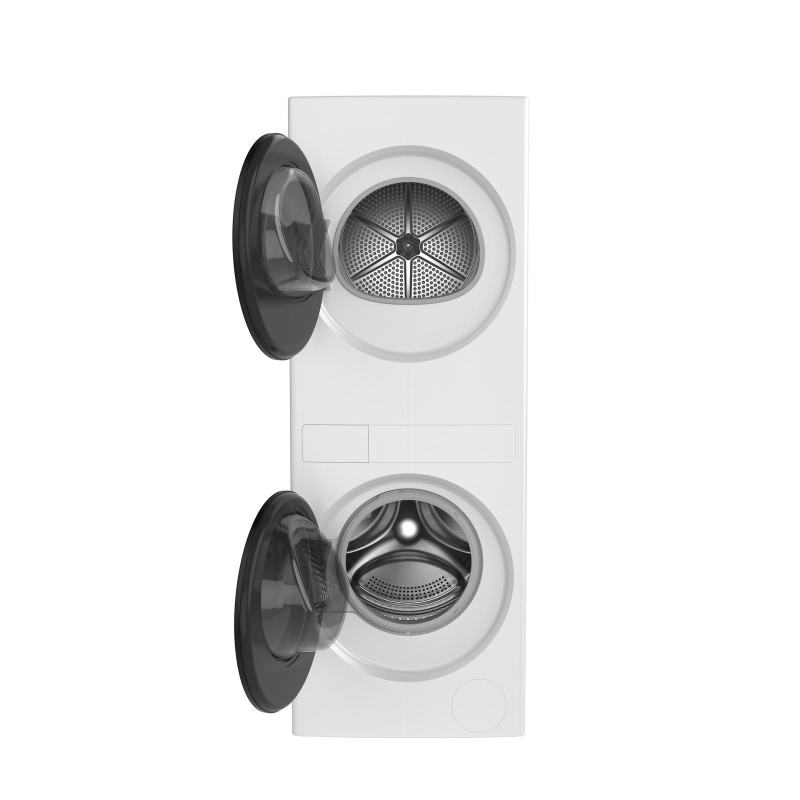 Whirlpool Compact Front Load Ventless Heat Pump Laundry Tower with 3.2 Cu. Ft Washer and Electric 4.3 Cu. Ft Dryer - YWFH5424SW
