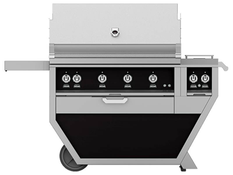 42" Hestan Outdoor Liquid Propane Deluxe Grill with Double Side Burner - GMBR42CX2-LP-BK