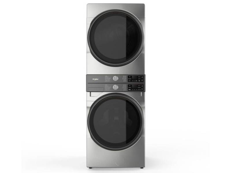 28" Whirlpool Front Load Laundry Tower with 5.2 cu. ft. Washer 7.4 cu. ft. Gas Dryer - WGF5727TR