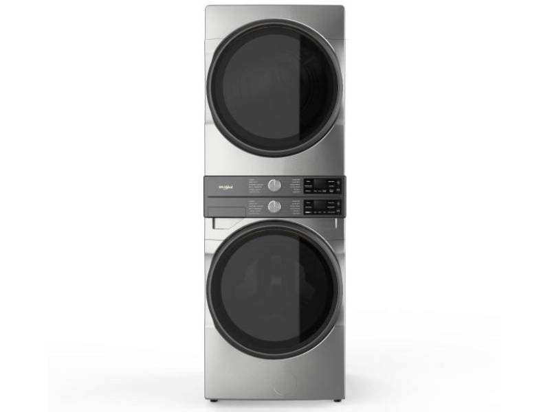 Whirlpool Smart Front Load Laundry Tower with 5.2 cu. ft. 7.4 cu. ft. Electric Dryer - YWEF5727TR