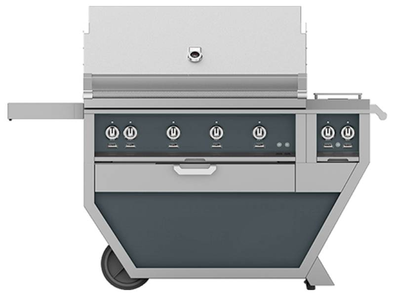 42" Hestan Outdoor Liquid Propane Deluxe Grill with Double Side Burner - GMBR42CX2-LP-GG