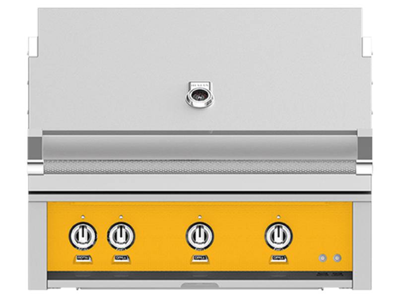 36" Hestan Outdoor Built-In Grill With Liquid Propane in Sol - GMBR36-LP-YW