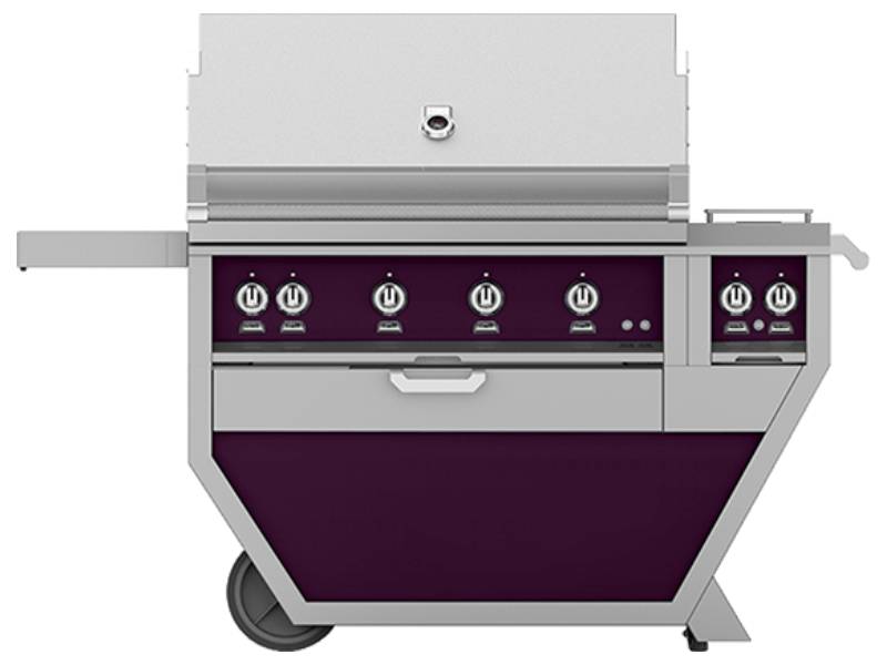 42" Hestan Outdoor Liquid Propane Deluxe Grill with Double Side Burner - GMBR42CX2-LP-PP