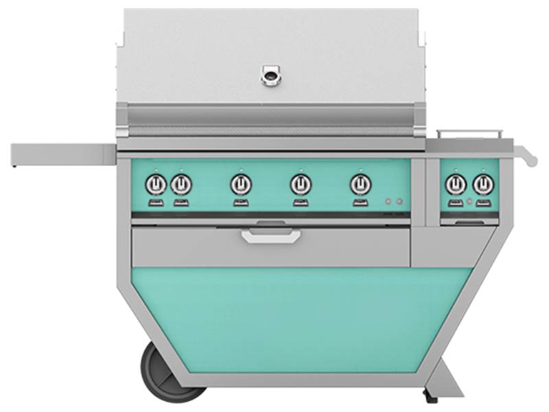 42" Hestan Outdoor Liquid Propane Deluxe Grill with Double Side Burner - GMBR42CX2-LP-TQ