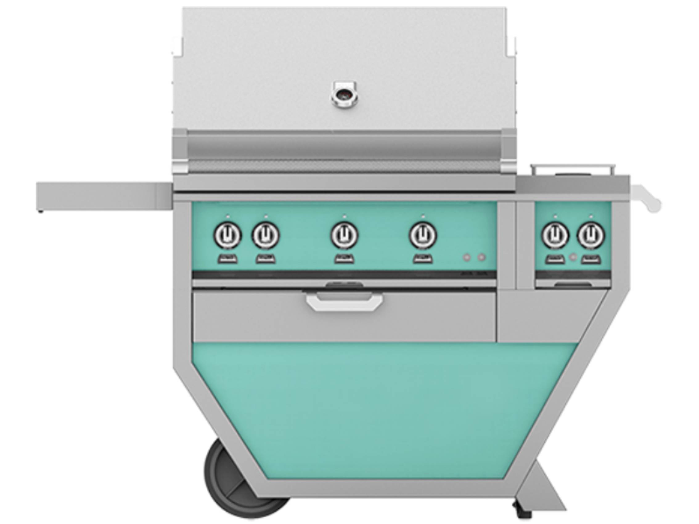 36" Hestan Outdoor Liquid Propane Deluxe Grill with Double Side Burner - GMBR36CX2-LP-TQ