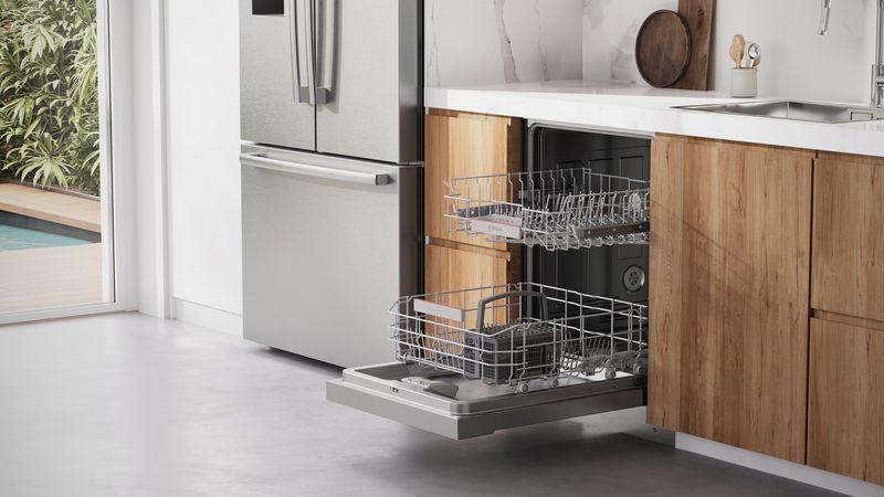 Bosch SHE41D75UC 100 Series 24 Inch German Made Dishwasher with Stainless Steel Tub - Stainless Steel