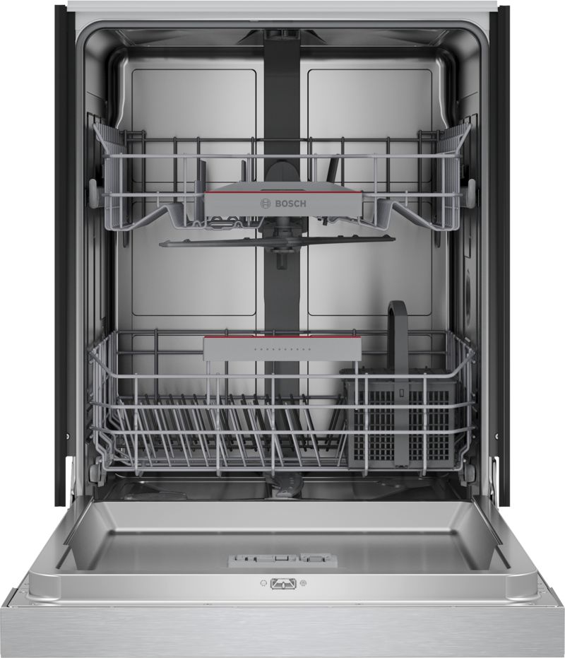 Bosch SHE41D75UC 100 Series 24 Inch German Made Dishwasher with Stainless Steel Tub - Stainless Steel