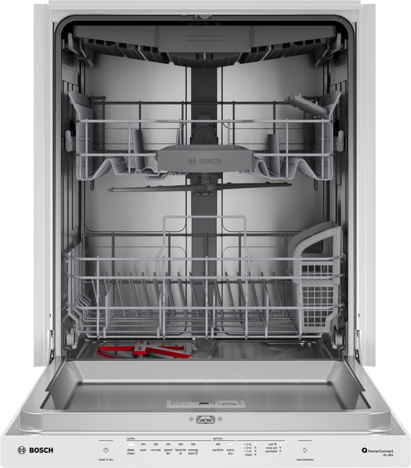 24" Bosch 300 Series Dishwasher in White - SHP53EM2N