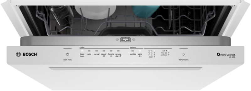 24" Bosch 300 Series Dishwasher in White - SHP53EM2N