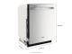 24" Whirlpool 50 dBA Dishwasher with Spin&Load Rack and AI Intelligent Wash in Stainless Steel - WDT745SASZ