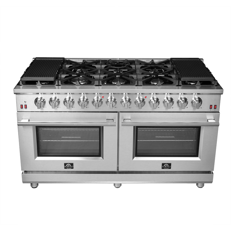 60" Forno Massimo Freestanding 10 Burners True Convection Oven Gas Range - FFSGS6239-60