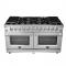 60" Forno Massimo Freestanding 10 Burners True Convection Oven Gas Range - FFSGS6239-60