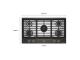 36" KitchenAid Gas Cooktop with 5 Burners and Integrated Wok Grate - KCGK536SBE