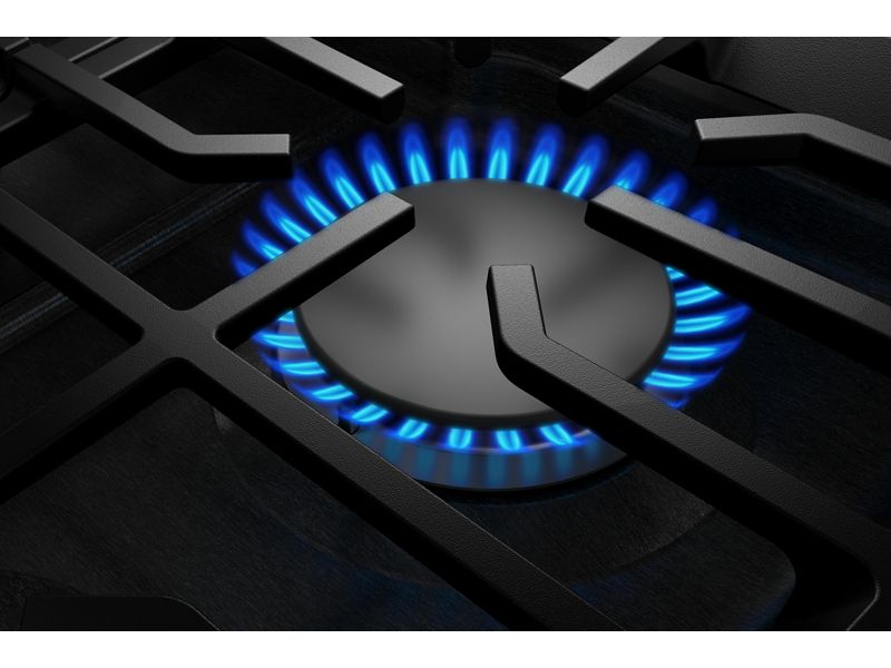 36" KitchenAid Gas Cooktop with 5 Burners and Integrated Wok Grate - KCGK536SJP