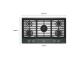 36" KitchenAid Gas Cooktop with 5 Burners and Integrated Wok Grate - KCGK536SJP