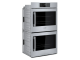 30" Bosch Benchmark  Series Double Wall Oven With Right Swing Door In Stainless Steel - HBLP651RUC