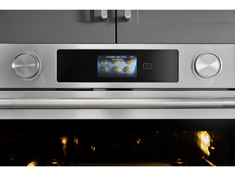 30" Kitchenaid Smart Electric Double Wall Oven with Intelligent Cooking Camera in Black Ore - KOED930SBE