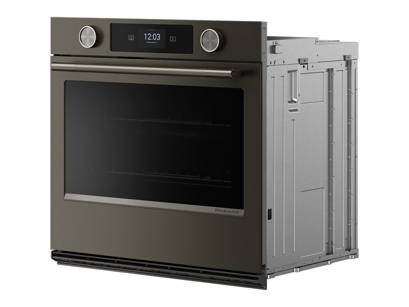 30" Kitchenaid Smart Electric Single Wall Oven with Intelligent Cooking Camera in Black Ore - KOES930SBE