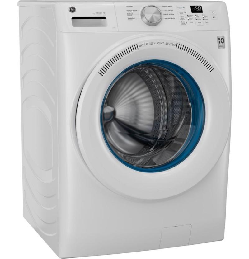 28" GE 5.3 cu. ft. Capacity Front Load Washer with UltraFresh Vent System White - GFW350SSYWW