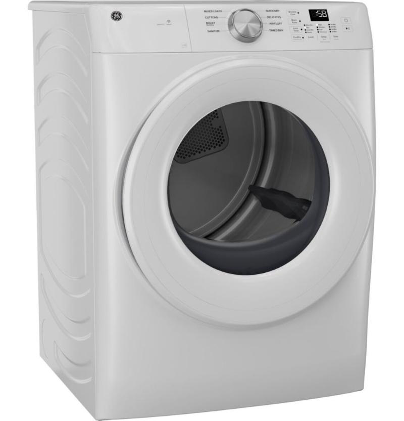 28" GE 7.8 cu. ft. Capacity Front Load Electric Dryer  with Sanitize Cycle White - GFD35ESMYWW