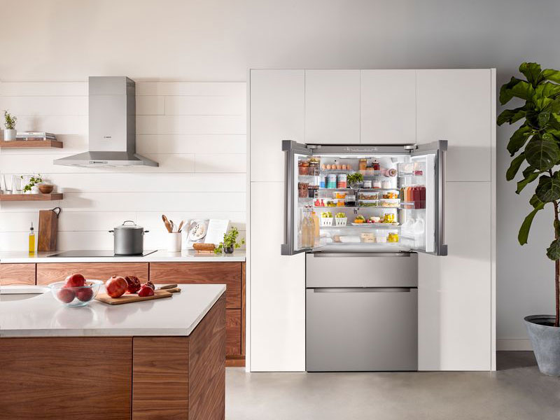 36" Bosch 21 Cu. Ft. 800 Series French Door Bottom Mount Inox-easyclean - B36CL80ENS