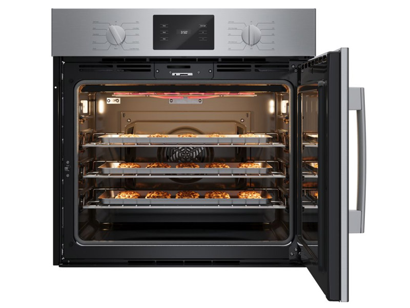 30" Bosch 500 Series Single Wall Oven Right Side Opening Door in Stainless Steel - HBL5455RUC