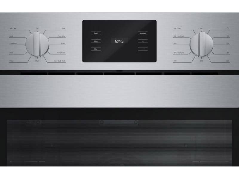 30" Bosch 500 Series Single Wall Oven Right Side Opening Door in Stainless Steel - HBL5455RUC