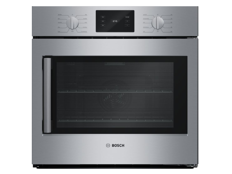 30" Bosch 500 Series Single Wall Oven Right Side Opening Door in Stainless Steel - HBL5455RUC