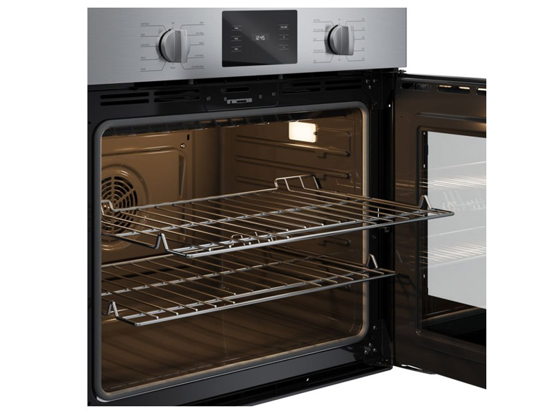 30" Bosch 500 Series Single Wall Oven Right Side Opening Door in Stainless Steel - HBL5455RUC