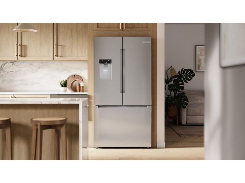 36" Bosch 100 Series French Door Bottom Mount Refrigerator - B36CD10ENS