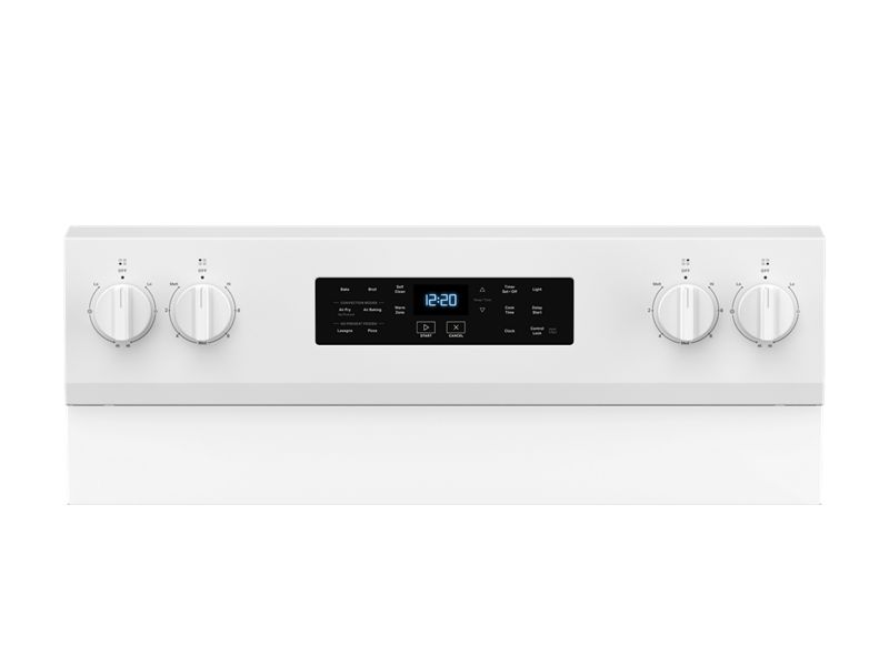 30" Whirlpool 5.3 Cu. Ft.  Energy Star Electric Range with Air Cooking Technology No Preheat Air Fry and Air Baking and Self Clean - YWFES5030RW
