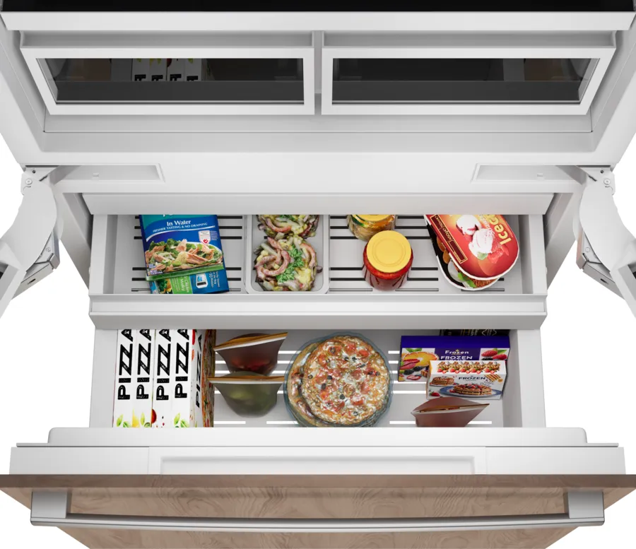 36" Bosch Benchmark Series French Door Bottom Freezer Refrigerator in Panel Ready - B36IT100NP
