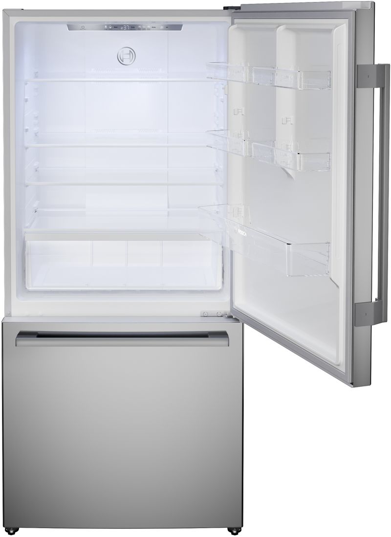33" Bosch 100 Series Counter-Depth Freestanding Bottom Freezer Refrigerator - B33CM10SNS