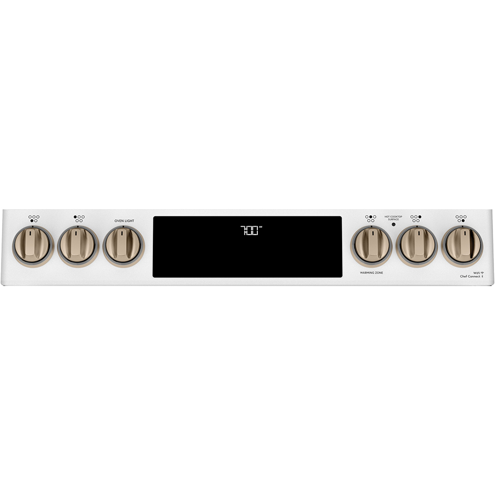 30" Café 5.7 Cu. Ft. Slide In Front Control Radiant and Convection Range with Warming Drawer - CCES700P4MW2