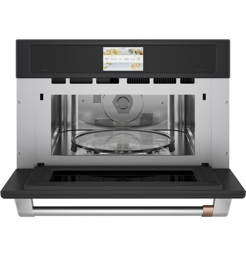 30" Cafe Smart Five in One Single Wall Oven with 120V Advantium Technology - CSB913P3VD1