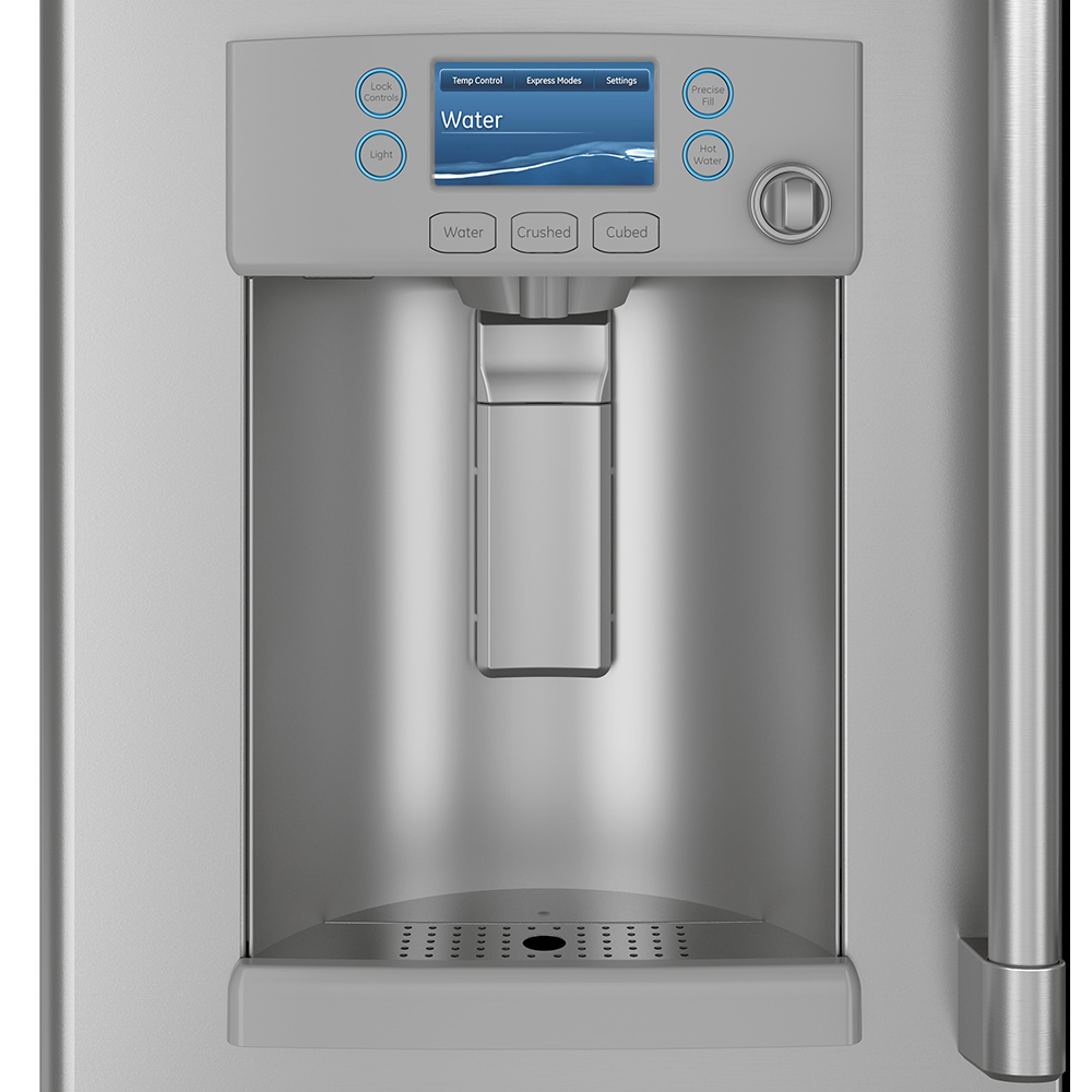36" Café 22.2 Cu. Ft. Counter-Depth French-Door Refrigerator with Hot Water Dispenser - CYE22TP2MS1