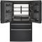 36" Café 22.3 Cu. Ft. Counter-Depth 4-Door French Door Refrigerator in Matte Black - CXE22DP3PD1