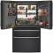 36" Café 22.3 Cu. Ft. Counter-Depth 4-Door French Door Refrigerator in Matte Black - CXE22DP3PD1