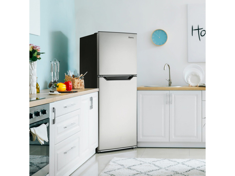 23" Danby 11.6 Cu. Ft. Apartment Size  Top Mount Fridge in Stainless Steel - DFF116B2SSDBR
