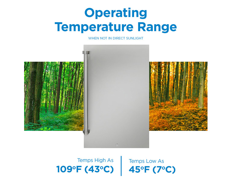 Danby 4.4 Cu. Ft. Outdoor Fridge in Stainless Steel - DAR044A1SSO