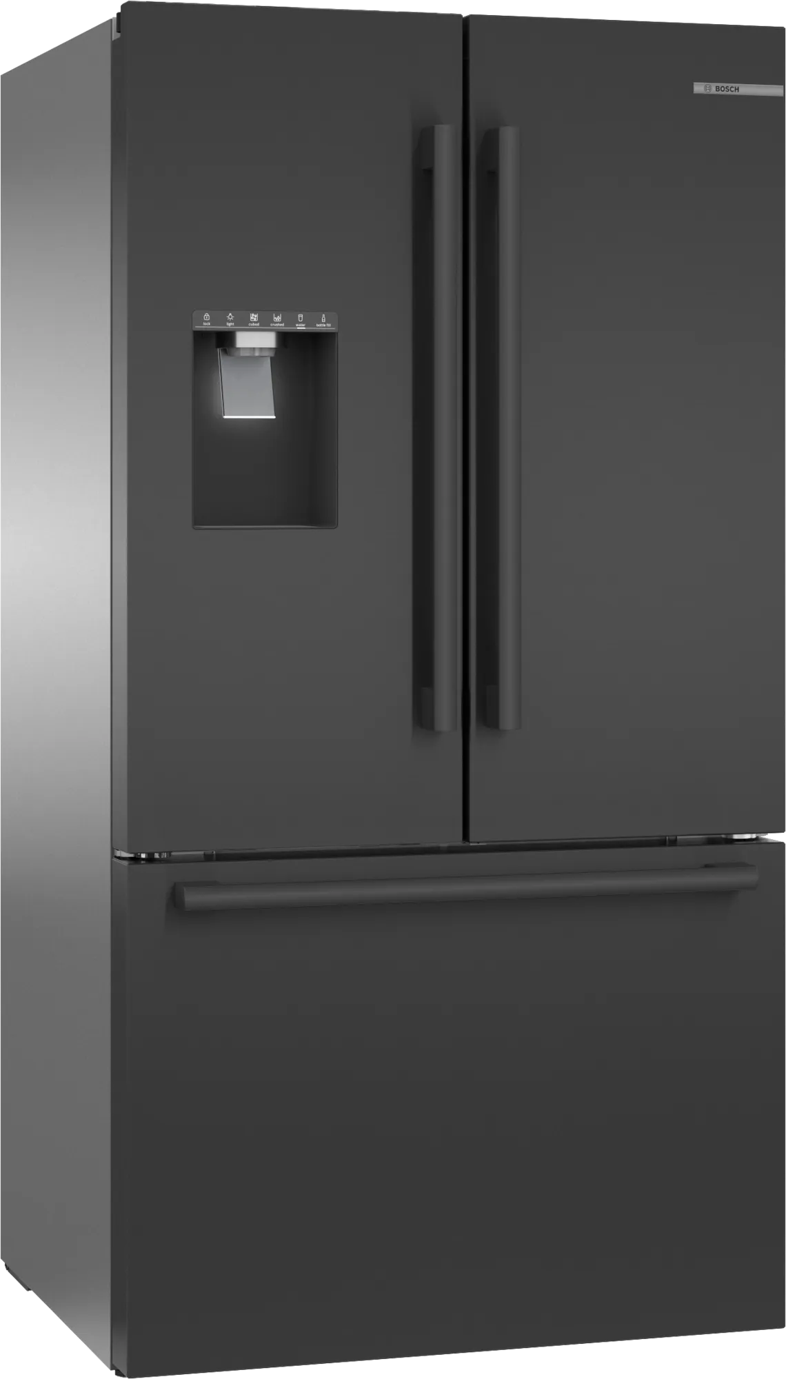 Bosch 500 Series 36 Inch French Door Refrigerator - B36FD50SNB Black Steel