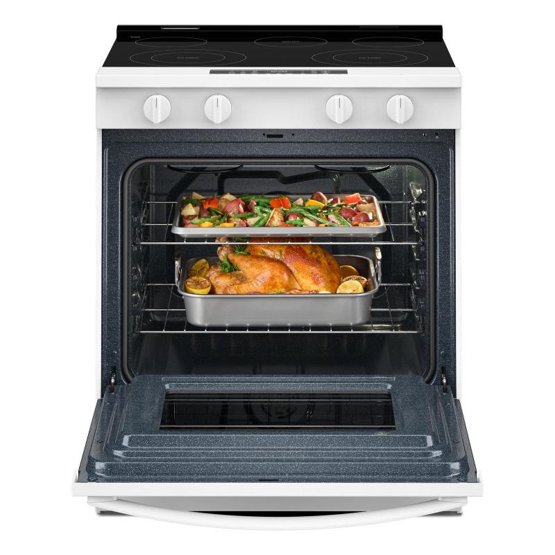 30" Whirlpool Electric Smart Range with Air Cooking Technology and Steam Clean - YWSES4530TW