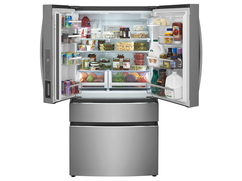 36" Frigidaire Gallery 22.1 Cu. Ft. Counter-Depth 4-Door French Door Refrigerator in Stainless Steel - GRMG2272CF
