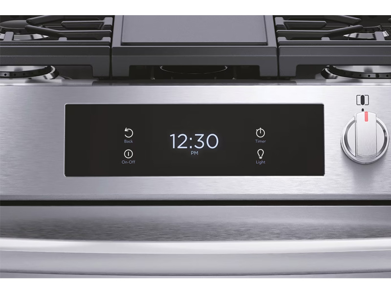 30" Frigidaire Gallery 6 Cu. Ft. Front Control Gas Range with Total Convection in Stainless Steel - GCFG3060BF