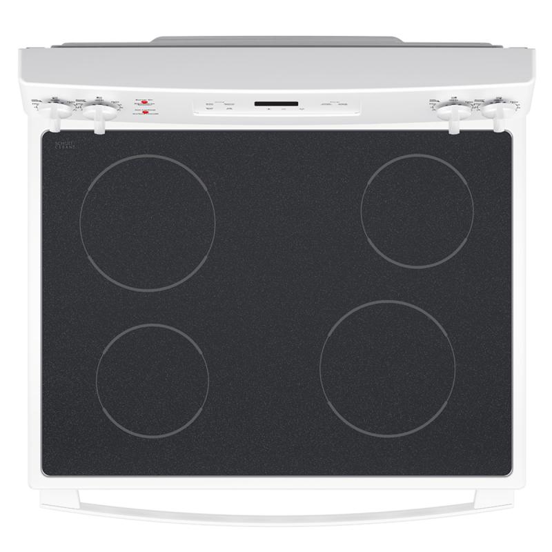 30" GE Freestanding Electric Range in White - JCBS630DKWW